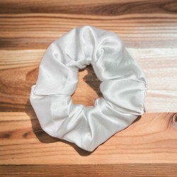 Chouchou satin blanc