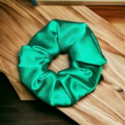 Chouchou satin vert